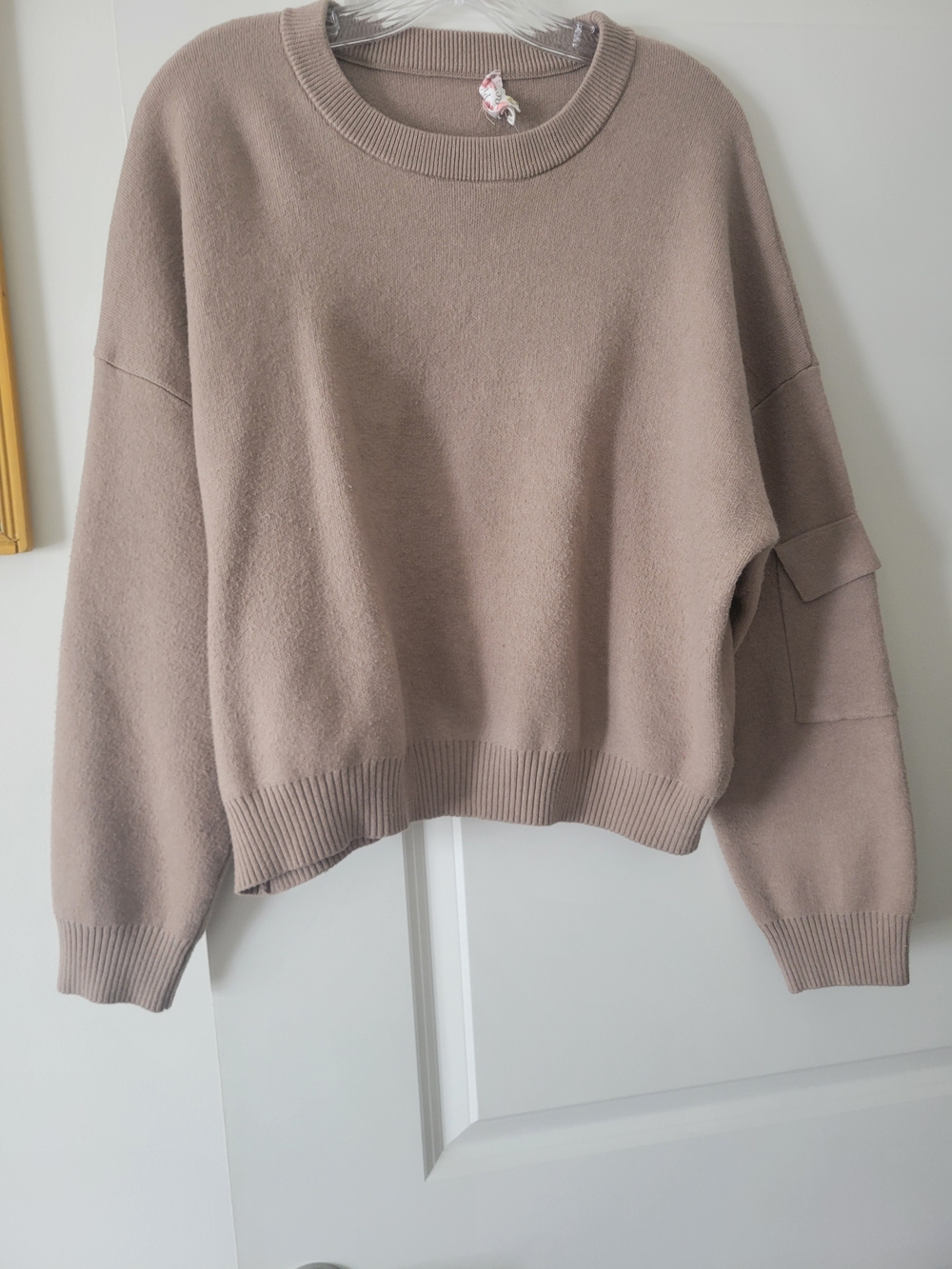 Pink Republic Cozy Taupe Crewneck Sweater